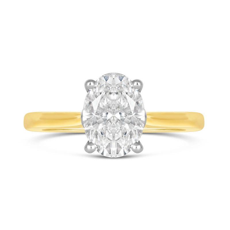 Oval Cut Diamond Solitaire Ring 2.04ct