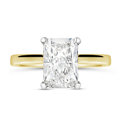 Radiant Cut Solitaire Engagement Ring 2.18ct