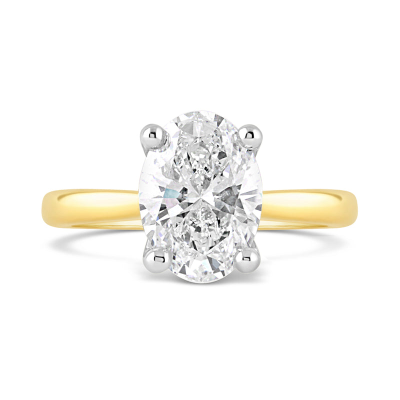 Oval Cut Diamond Solitaire Engagement Ring 2.53ct