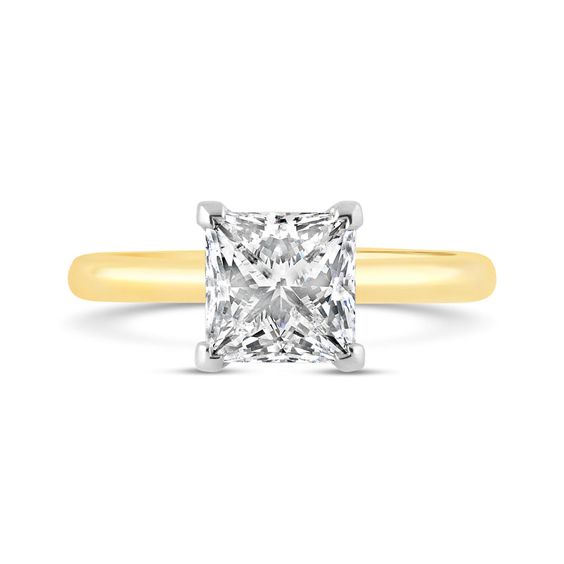 Princess Solitaire Engagement Ring 2.52ct