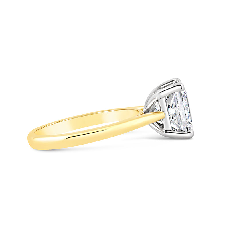 Princess Solitaire Engagement Ring 4.12ct