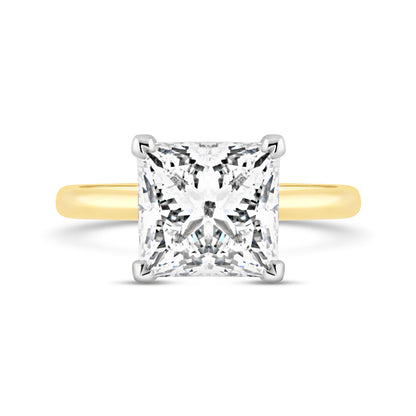 Princess Solitaire Engagement Ring 4.12ct