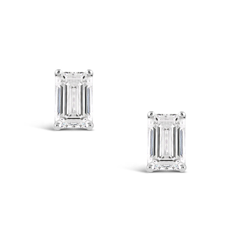 Emerald Solitaire Stud Earrings 2.92ct