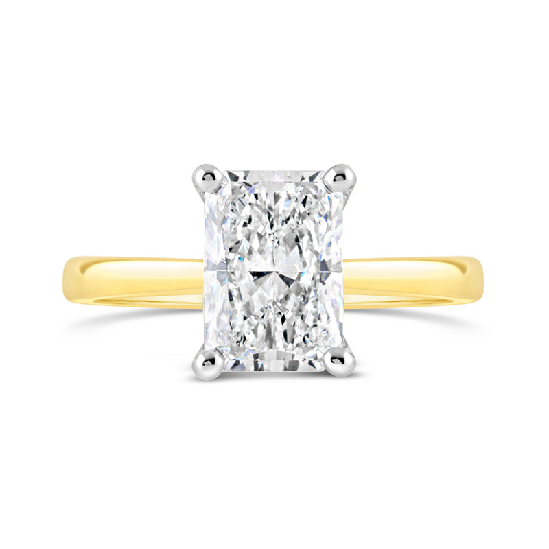 Radiant Cut Solitaire Diamond Ring 2.10ct