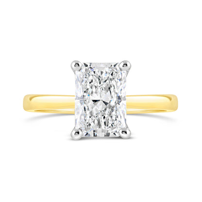Radiant Cut Solitaire Diamond Ring 2.10ct