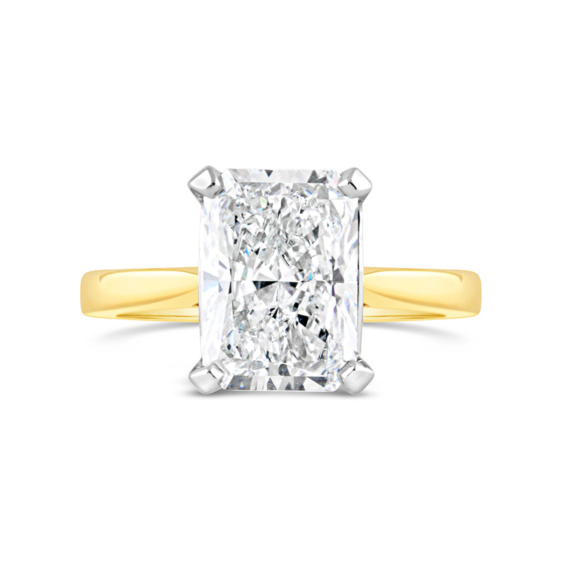 Radiant Cut Solitaire Diamond Ring 3.02ct