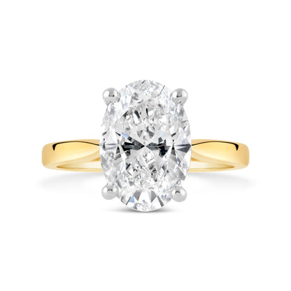 Oval Solitaire Engagement Ring 4.08ct