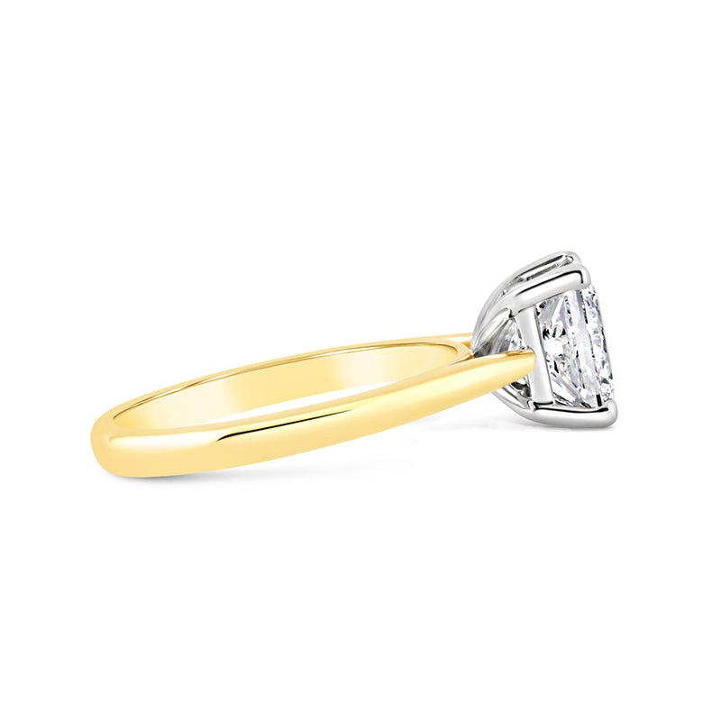 Princess Cut Solitaire Engagement Ring 3.04ct