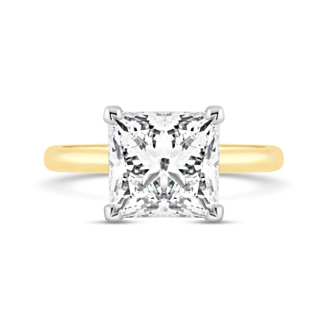 Princess Cut Solitaire Engagement Ring 3.04ct