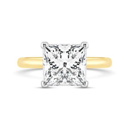 Princess Cut Solitaire Engagement Ring 3.04ct