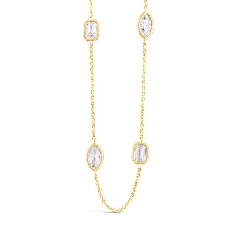 Marquise and Emerald Cut Station Neckpiece 2.05ct