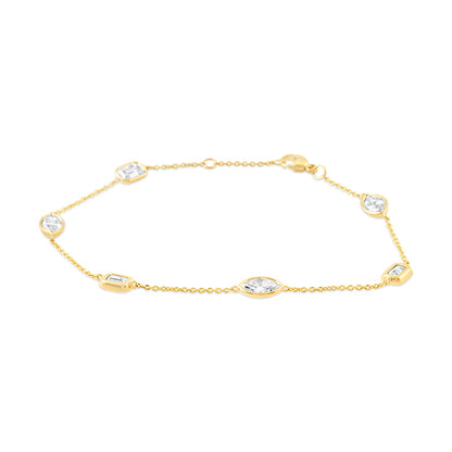 Marquise and Emerald Cut Station Neckpiece 1.84ct