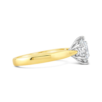 6 Claw Round Brilliant Cut Engagement Ring 2.01ct