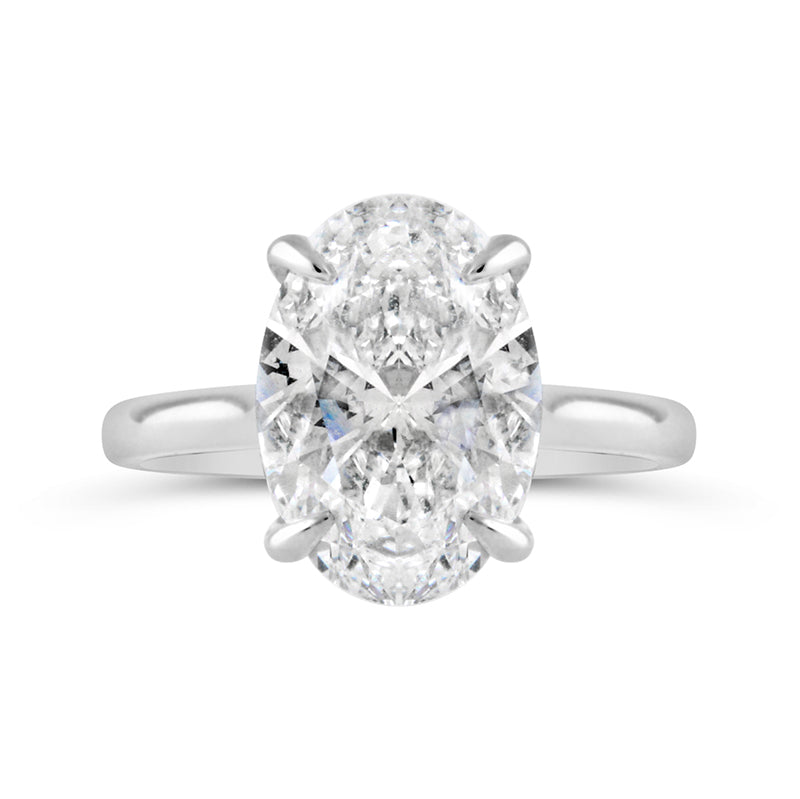 Oval Cut Diamond Solitaire Ring 6.02ct