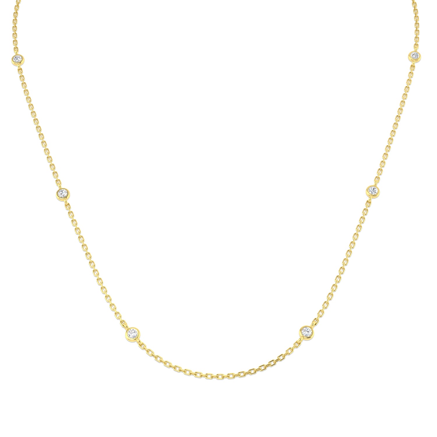 Multi Station Diamond Necklace 0.89ct