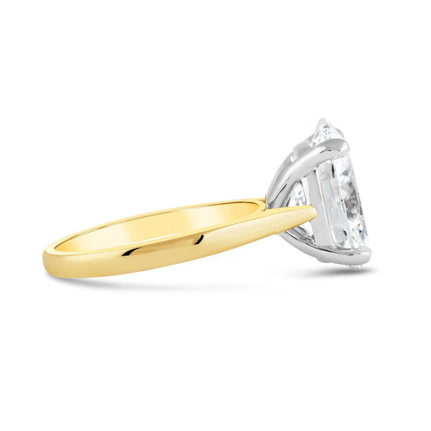 Oval Cut Diamond Solitaire Ring 6.07ct