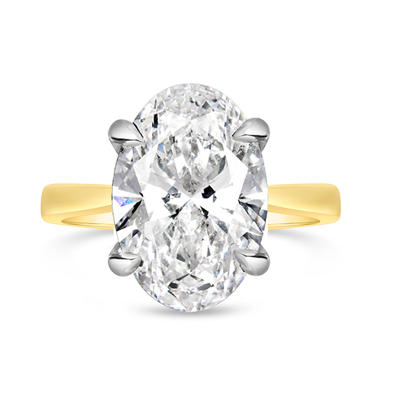 Oval Cut Diamond Solitaire Ring 6.07ct