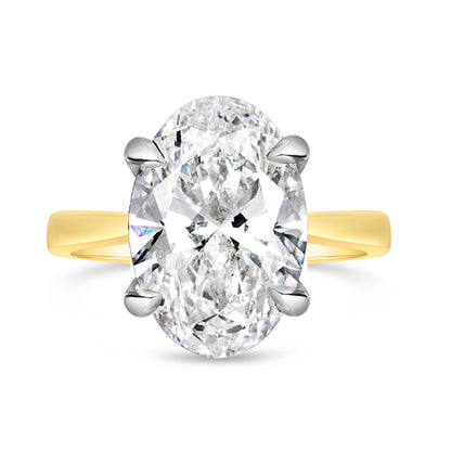 Oval Cut Diamond Solitaire Ring 6.07ct