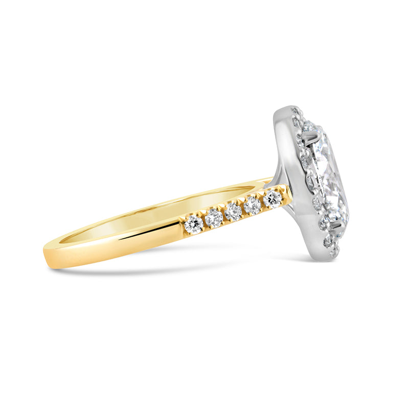 Oval Halo Engagement Ring 2.66ct