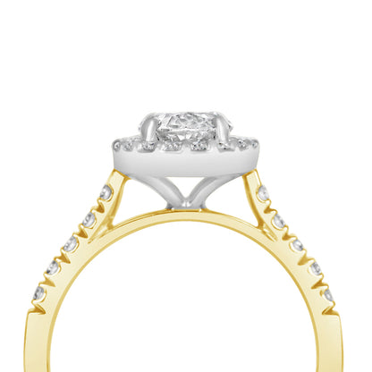 Oval Halo Engagement Ring 2.66ct