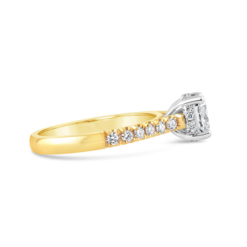 Round Brilliant Hidden Halo Engagement Ring 2.92ct