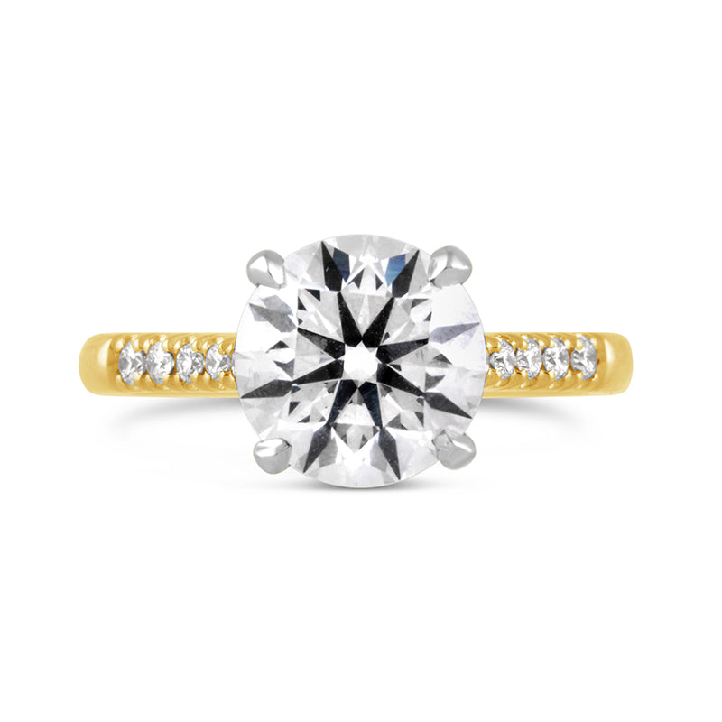 Round Brilliant Hidden Halo Engagement Ring 3.48ct