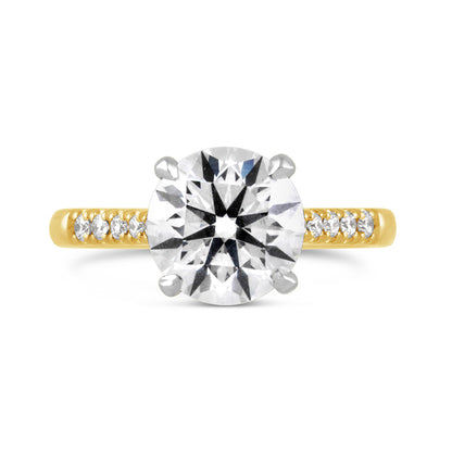 Round Brilliant Hidden Halo Engagement Ring 3.48ct