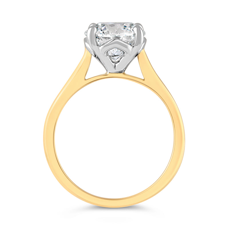 Round Brilliant Solitaire Diamond Engagement Ring 2.71ct