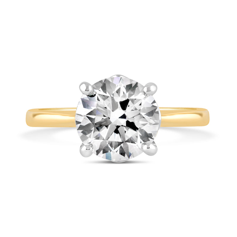 Round Brilliant Solitaire Diamond Engagement Ring 2.71ct