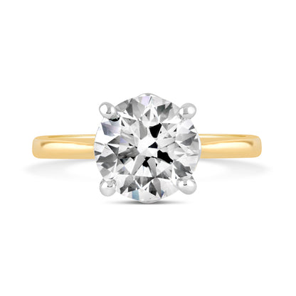 Round Brilliant Solitaire Diamond Engagement Ring 2.71ct