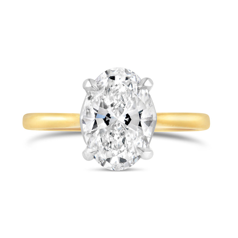 Oval Solitaire Engagement Ring 2.76ct