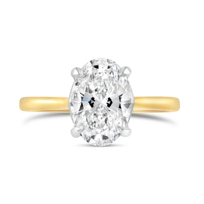 Oval Solitaire Engagement Ring 2.76ct