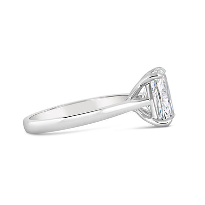 Cushion Cut Solitaire Engagement Ring 3.06ct