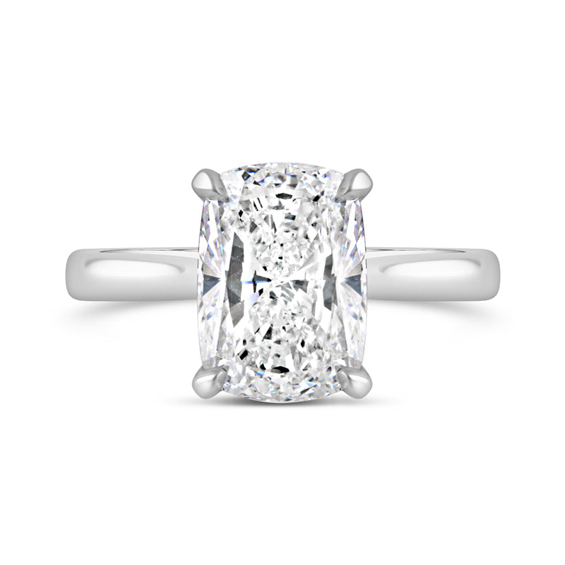 Cushion Cut Solitaire Engagement Ring 3.06ct