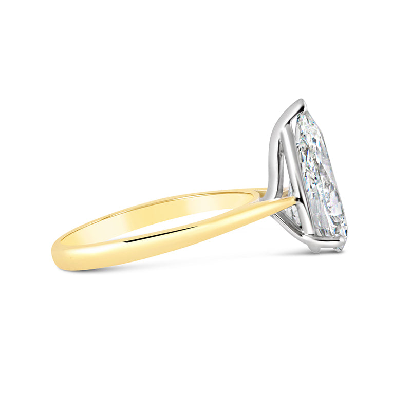 Pear Cut Solitaire Engagement Ring 4.01ct