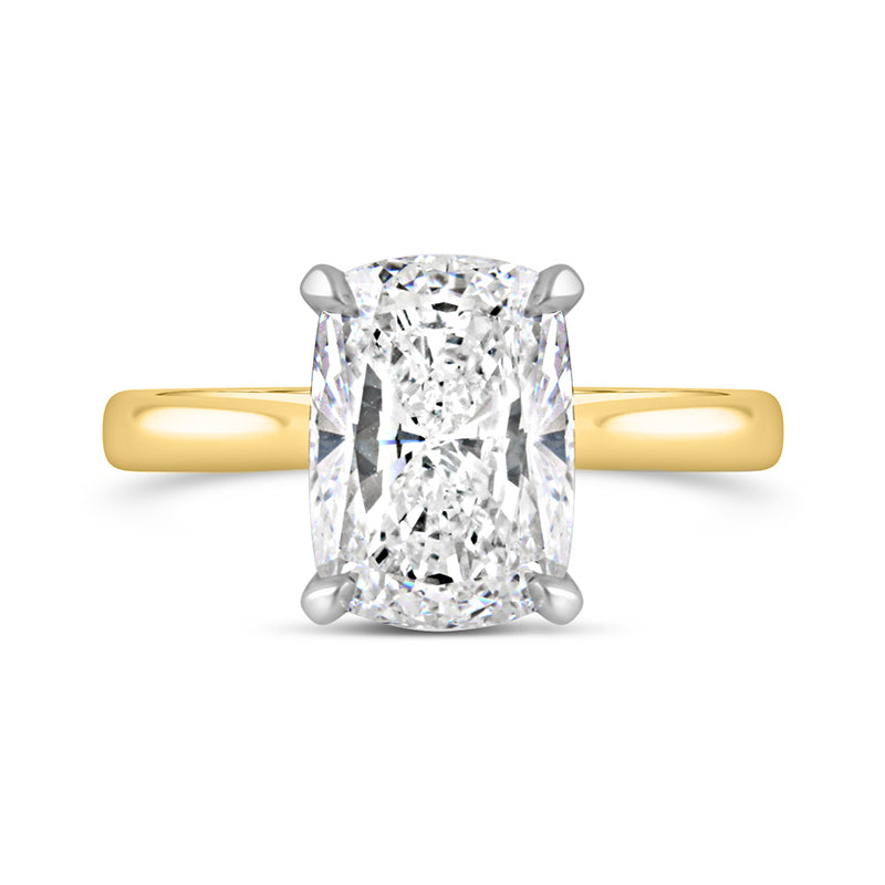 Cushion Cut Solitaire Engagement Ring 3.00ct