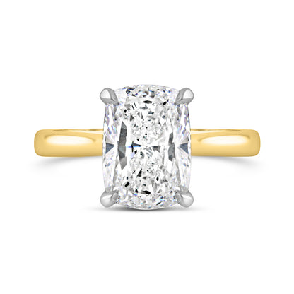 Cushion Cut Solitaire Engagement Ring 3.00ct