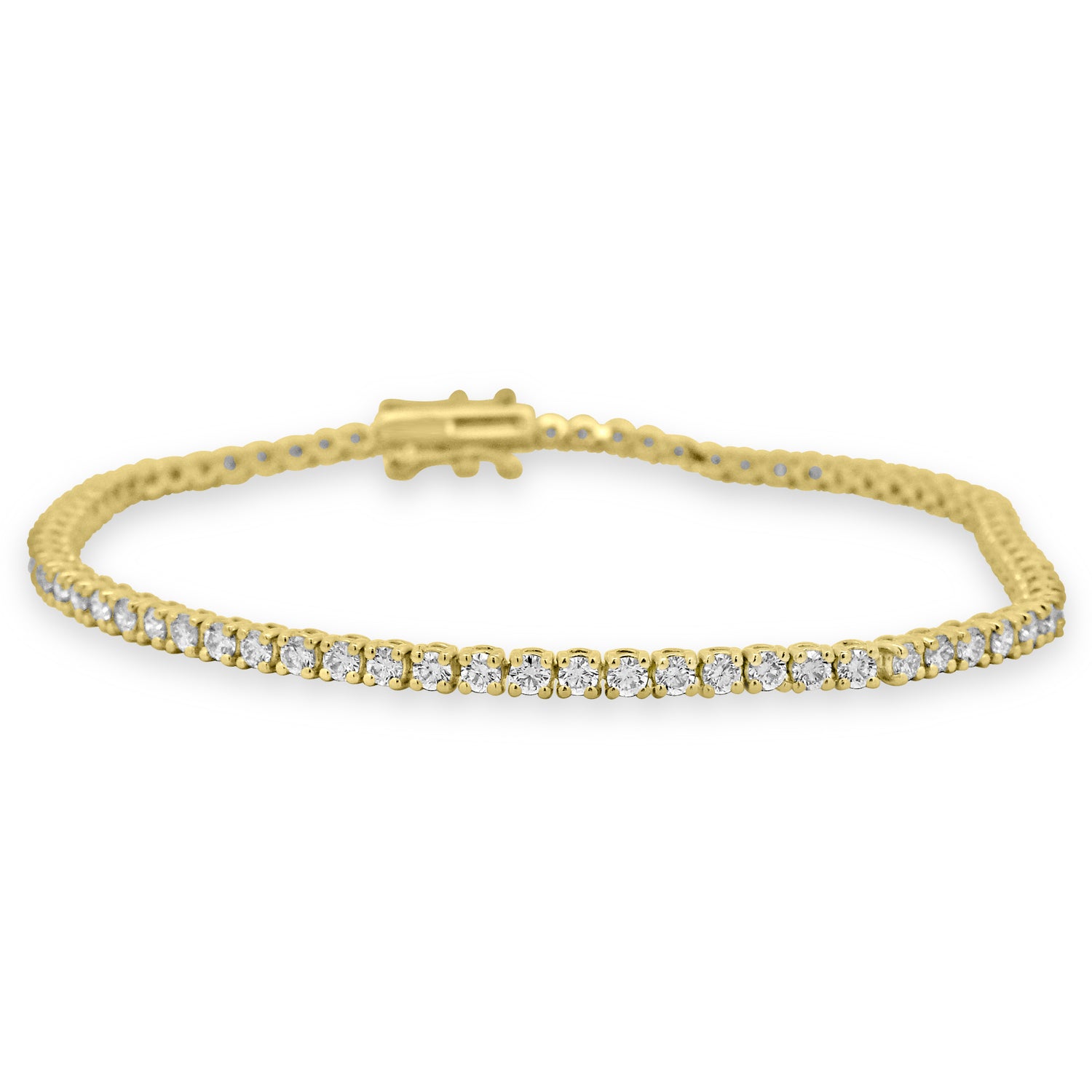 Round Brilliant Cut Diamond Tennis Bracelet 2.33ct