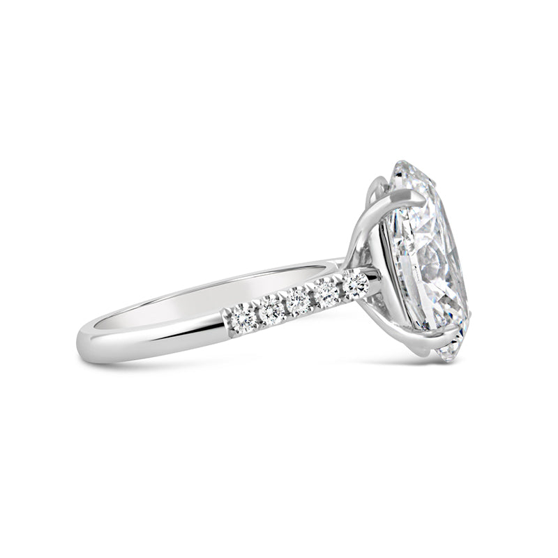 Oval Solitaire Diamond Ring 6.27ct