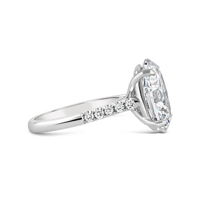 Oval Solitaire Diamond Ring 6.27ct