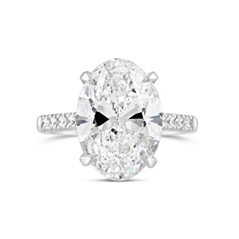 Oval Solitaire Diamond Ring 6.27ct