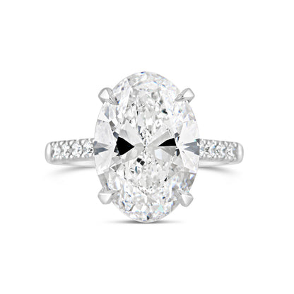 Oval Solitaire Diamond Ring 6.27ct