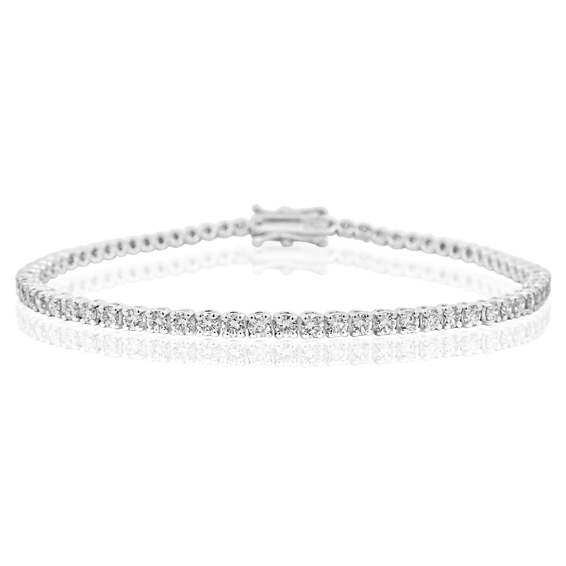 Round Brilliant Cut Diamond Tennis Bracelet 2.38ct