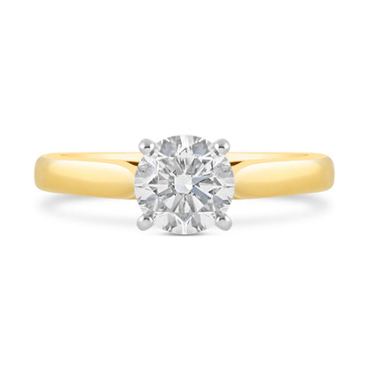Classic Round Brilliant Cut Solitaire Diamond Ring 1.01ct