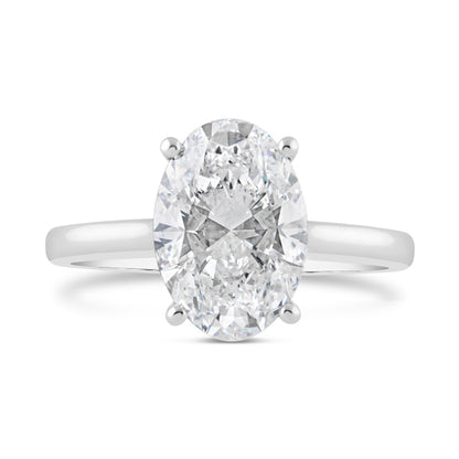 Oval Solitaire Engagement Ring 3.06ct