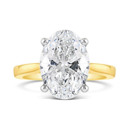 Oval Solitaire Engagement Ring 4.50ct