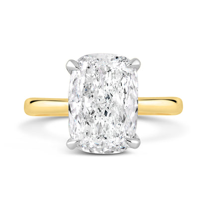 Cushion Cut Solitaire Engagement Ring 4.04ct