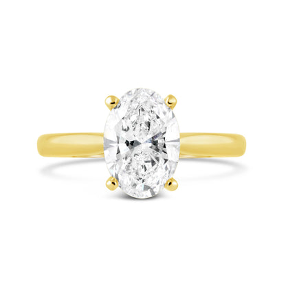 Oval Diamond Solitaire Engagement Ring 2.04ct