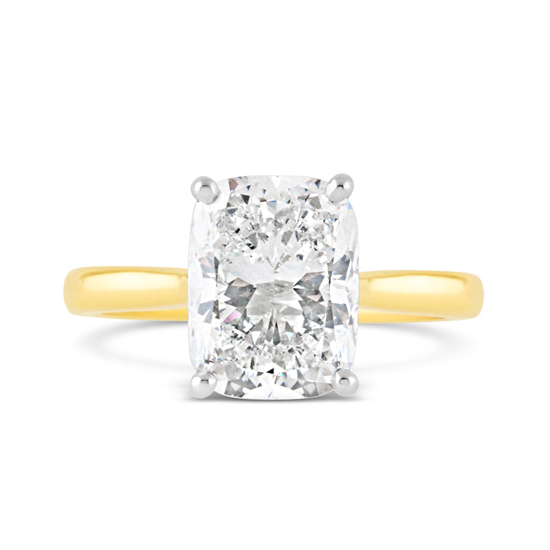 Cushion Cut Solitaire Engagement Ring 3.03ct