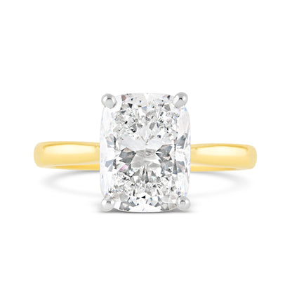 Cushion Cut Solitaire Engagement Ring 3.03ct